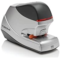 Rexel Optima 45 2104454EU - Grapadora eléctrica- capacidad para 45 hojas- 24 x 15 x 9.5 cm- color plateado y negro